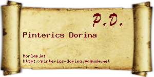 Pinterics Dorina névjegykártya